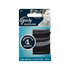 Goody Ouchless Assorted Black Design Elastics