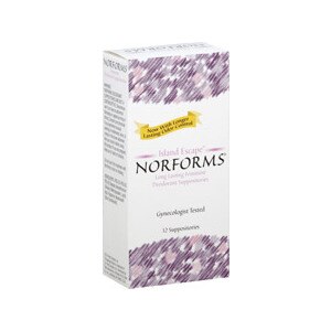 Norforms Long Lasting Feminine Deodorant Suppositories Island Escape
