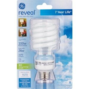GE Reveal General Purpose Bulb 26 Watt