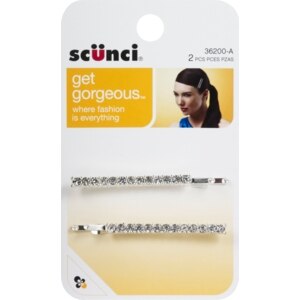 Scunci Genuine Crystal Barrettes 36200-A