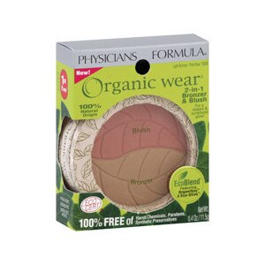 Physicians Formula Organic Wear 2-In-1 Bronzer & Blush Light Bronzer/Pink Rose 1059