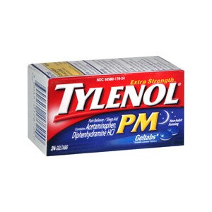 Tylenol PM Extra Strength Pain Reliever/Nighttime Sleep Aid Geltabs