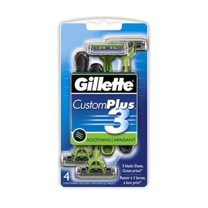 Gillette Custom Plus 3 Razors Soothing
