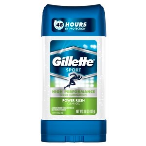 Gillette 3x Anti-Perspirant Deodorant Clear Gel Power Rush