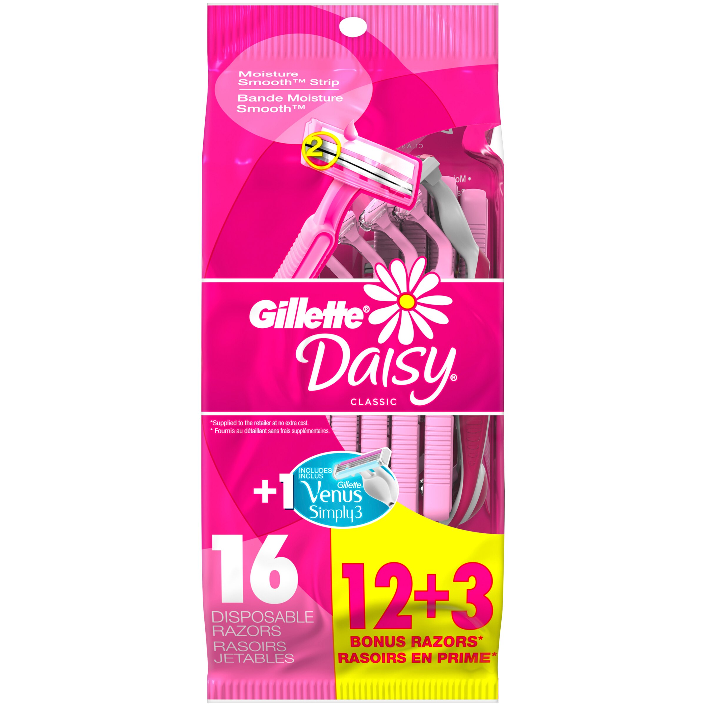 Gillette Daisy Classic Disposable Razors + 1 Venus Malibu