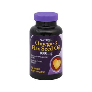 Natrol Omega-3 Flax Seed Oil 1000 mg Softgels