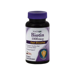 Natrol Biotin Fast Dissolve 1000mcg Tablets, Cherry