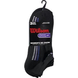 Wilson Women's No Show Socks Size 9-11, Black