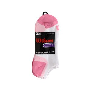 Wilson Women's No Show Socks Size 9-11, Pink & White