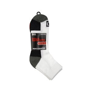 Wilson Men's Quarter Socks Size 10-13, Black & White