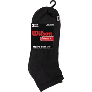 Wilson Men's Low Cut Socks Size 10-13, Black