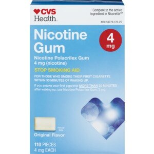CVS Nicotine Polacrilex Gum 4 Mg Original