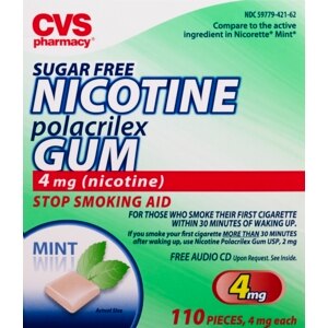 CVS Nicotine Polacrilex Gum 4 Mg Mint