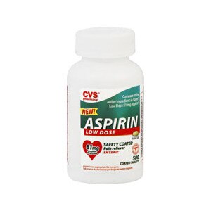 CVS Low Dose Aspirin 81 mg Coated Tablets Value Size