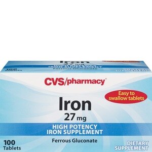 CVS Ferrous Gluconate Iron 27 Mg Tablets