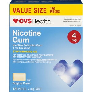 CVS Nicotine Polacrilex Sugarfree Gum 4 Mg Original