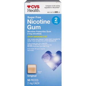 CVS Nicotine Polacrilex Gum 2 Mg Original