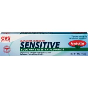 CVS Sensitive Toothpaste With Fluoride Fresh Mint