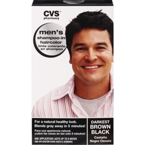 CVS Men's Shampoo-In-Haircolor Darkest Brown Black