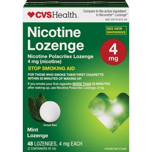 CVS Nicotine Polacrilex Lozenge 4 Mg Mint