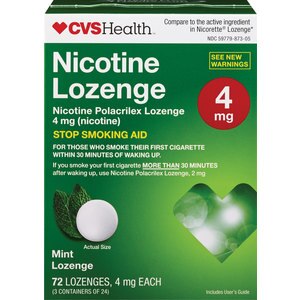 CVS Nicotine Polacrilex Lozenge 4 Mg Mint