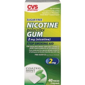 CVS Nicotine Polacrilex Gum 2 Mg Cool Mint