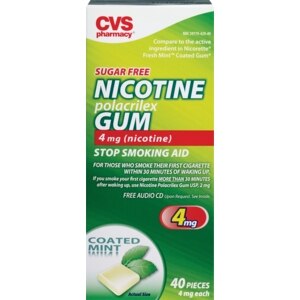 CVS Nicotine Polacrilex Gum 4 Mg Cool Mint