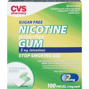 CVS Nicotine Polacrilex Gum 2 Mg Cool Mint