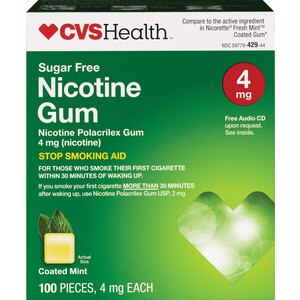 CVS Nicotine Polacrilex Coated Gum 4 Mg Cool Mint