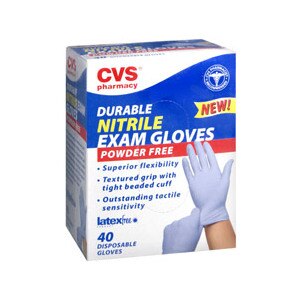 CVS Durable Nitrile Exam Gloves Powder Free