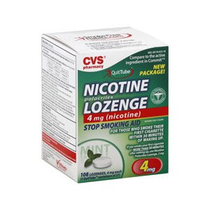 CVS Nicotine Polacrilex Lozenge Stop Smoking Aid 4mg Mint