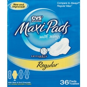 CVS Maxi Pads With Wings Regular