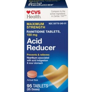 CVS Acid Reducer Tablets Maximum Strength Value Size