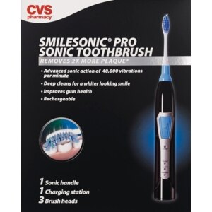 CVS Rechargeable Sonic Toothbrush with UV Sanitizing Charger Base, Model 421CUV