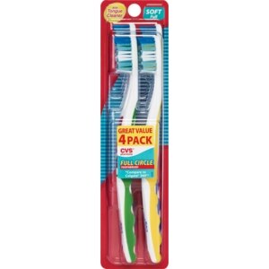 CVS Full Circle Toothbrush With Tongue Cleaner