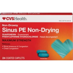 CVS Non-Drowsy Non-Drying Sinus PE Maximum Strength Coated Caplets