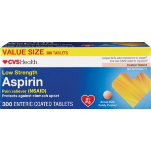 CVS Adult Low Strength Aspirin 81 Mg Tablets Value Size
