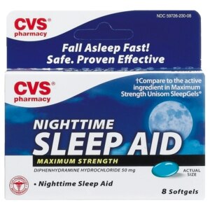 CVS Maximum Strength Nightime Sleep Aid 50 Mg Softgels