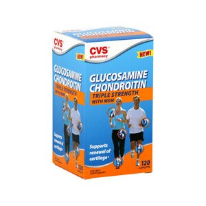 CVS - Cápsulas de glucosamina y condroitina, potencia triple, con MSM