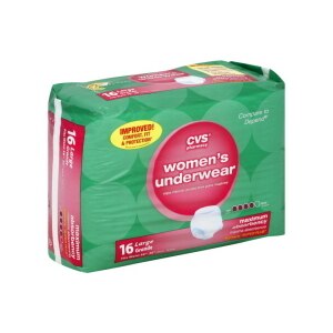 CVS Women's Underwear Maximum Absorbency Large (Fits Waist 38