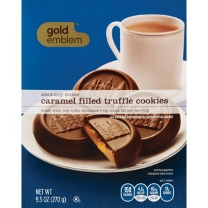CVS Gold Emblem Milk Chocolate Topped & Caramel Filled Truffle Cookies