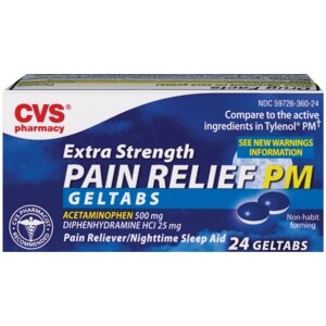 CVS Extra Strength Pain Relief PM Geltabs