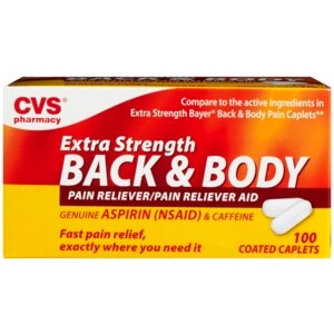 CVS Extra Strength Back & Body Pain Reliever/Pain Reliever Aid Coated Caplets