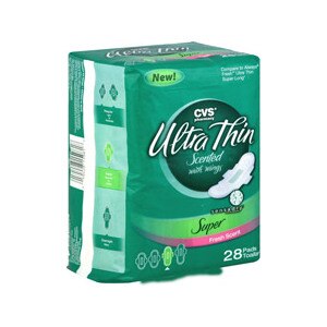 CVS Ultra Thin Pads with Wings Super Fresh Scent