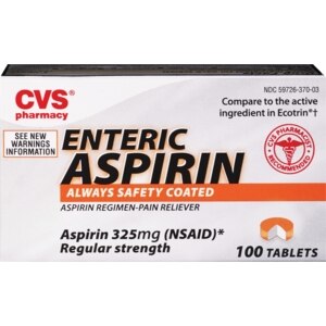 CVS Enteric Aspirin 325 Mg Tablets Regular Strength
