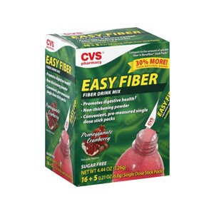 CVS Sugar Free Fiber Drink Mix Stick Packs Pomegranate Cranberry