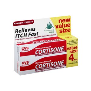 CVS Maximum Strength Cortisone Plus Soothing Aloe Value Size
