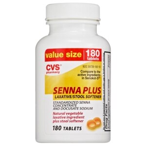 CVS Senna Plus Laxative/Stool Softener Tablets Value Size