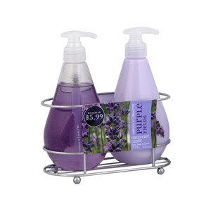 Essence of Beauty Hand Soap & Lotion Hand Care Caddy Purple Fields