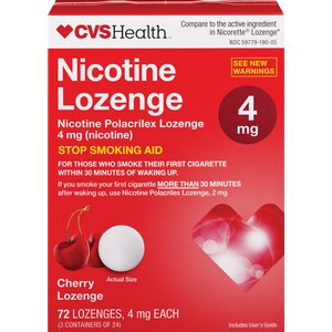 CVS Nicotine Polacrilex 4 mg Lozenges Cherry